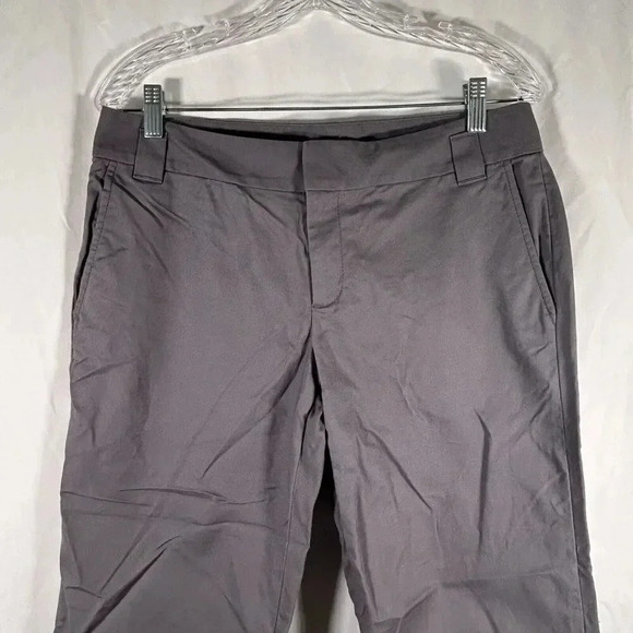 Banana Republic Capri Pants Women's 10 Grey Stretch Cotton Blend Mid Rise - Picture 2 of 9